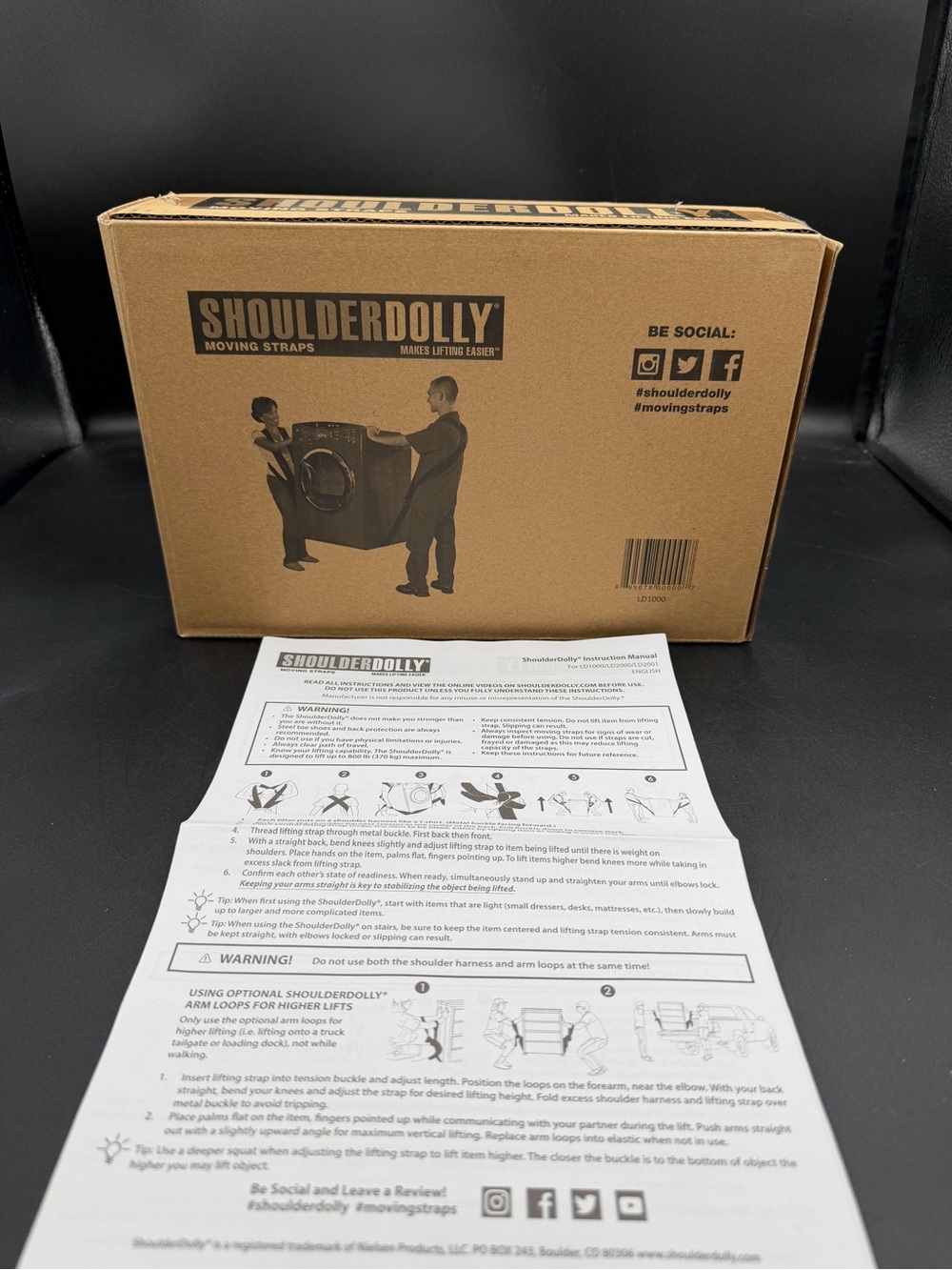 Genuine Shoulder Dolly 2 Person Lifting Straps Moving Furniture System